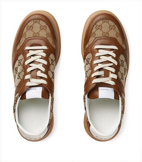 brown gucci sneakers|gucci gg sneakers women.